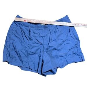 Free Assembly Women's Casual Linen Blend Shorts 2XL periwinkle Elastic Waistband